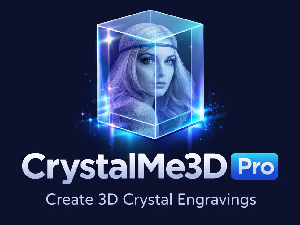 3D crystal engraving software logo