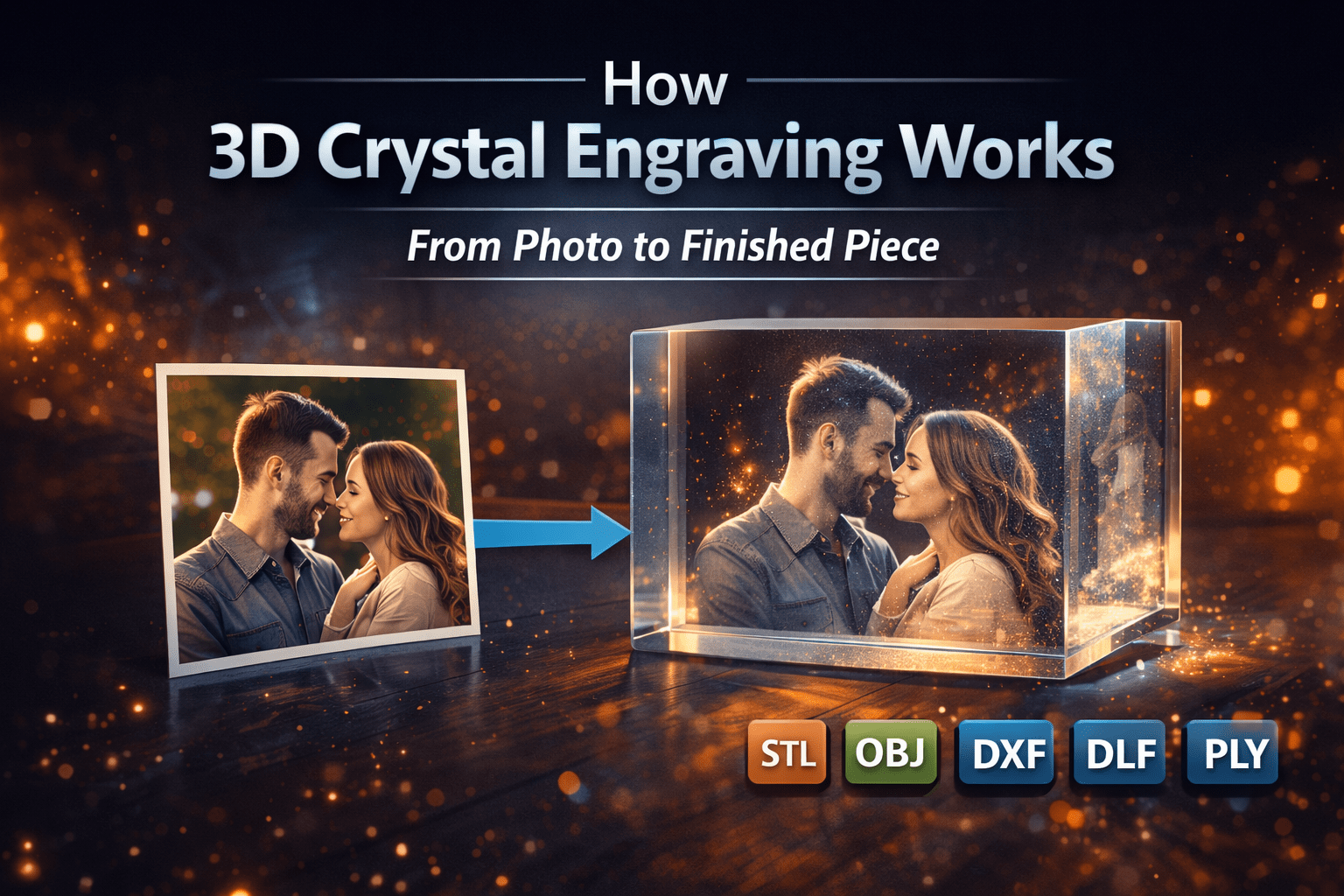 how 3D crystal engraving works