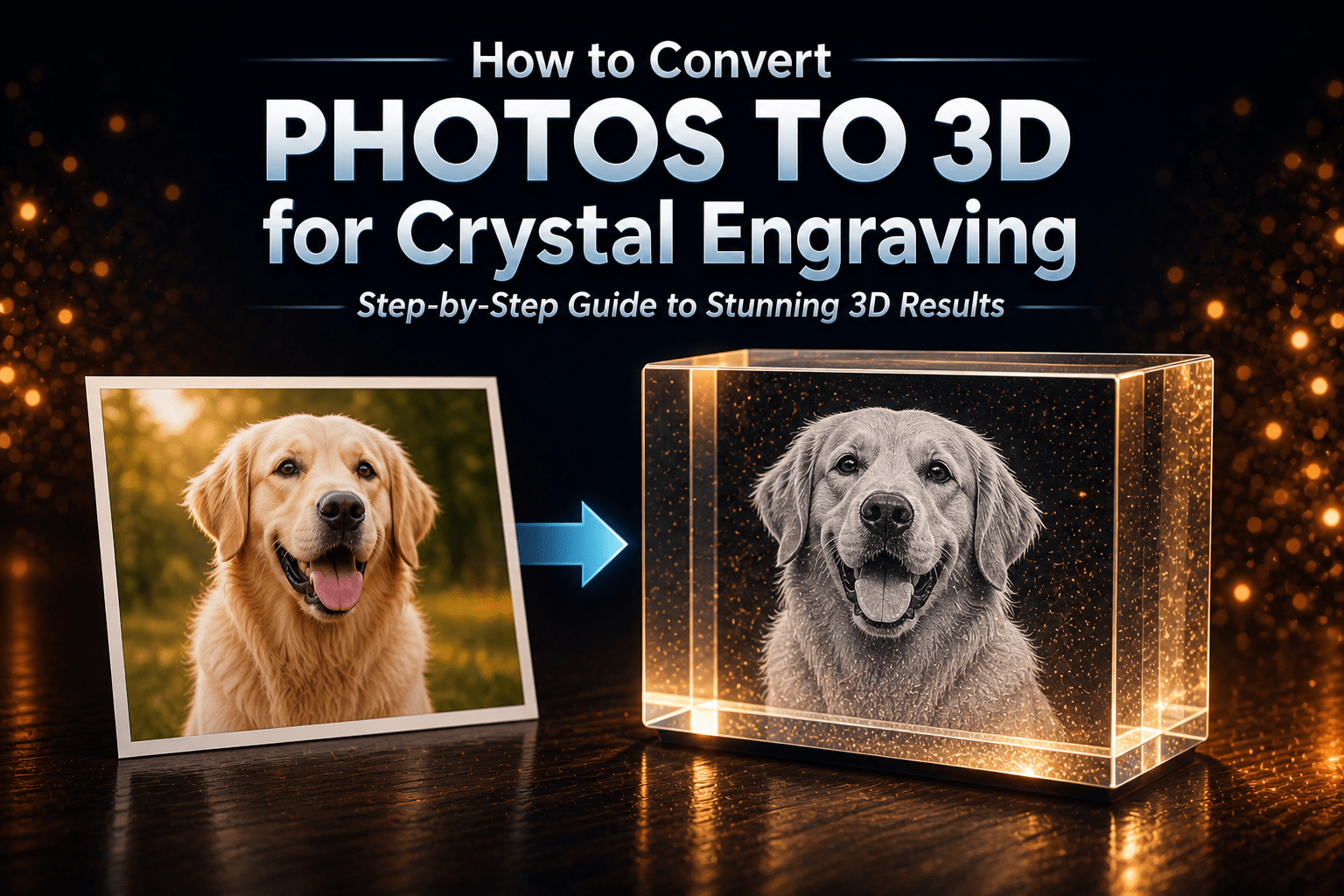 How to convert a photo into a 3D crystal engraving